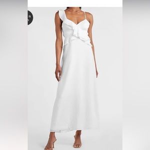 Asymmetrical ruffle dress